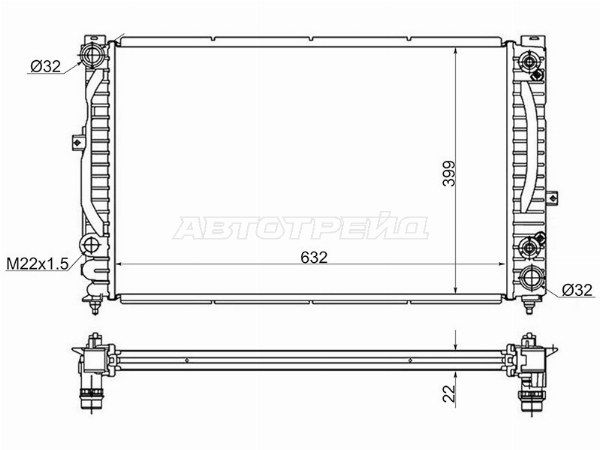 Радиатор  Audi A4