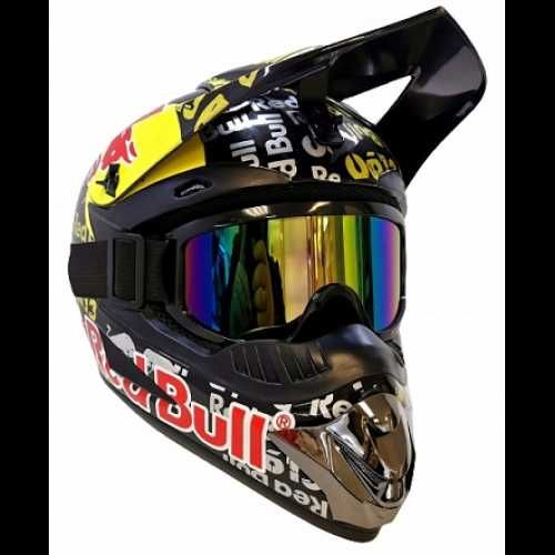 Каска Red Bull Крос Мотор/Скутер/Бъги/Вело/АТВ-+ очила -32153