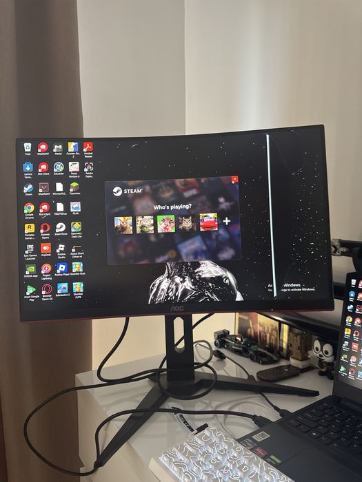 AOC C24G1 24” 144 Hz curbat – defect, functionabil
