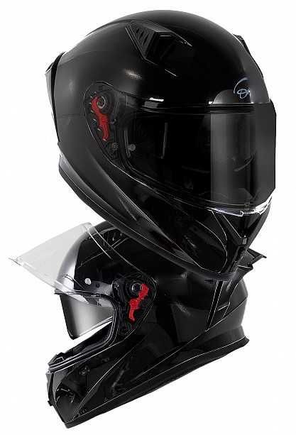Casca moto NOUA Black Atom Negru Polisat- casca motocicleta scuter ATV