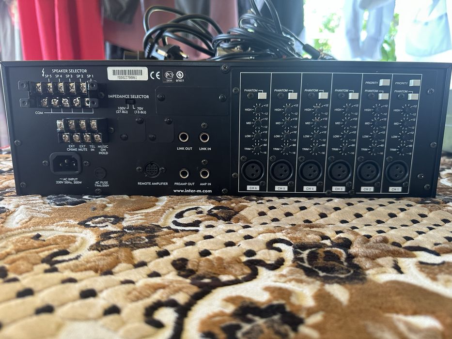 Amplificator Mixer Audio Profesional Inter-M PAM-360 – 360W / 100V / 5 Zone
