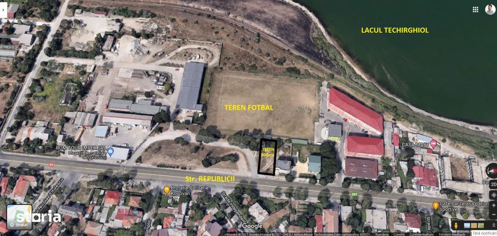 Teren de vanzare Eforie Sud,500 mp cu deschidere Bulevardul Republicii