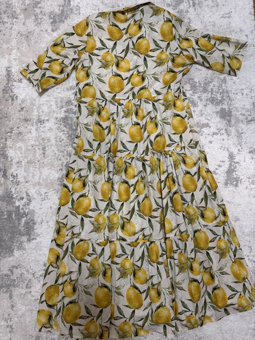 Rochie Lungă Tip Cămașă cu Imprimeu Lămâi (Amalfi / Positano Vibe) – Stil Cloș / Tiered