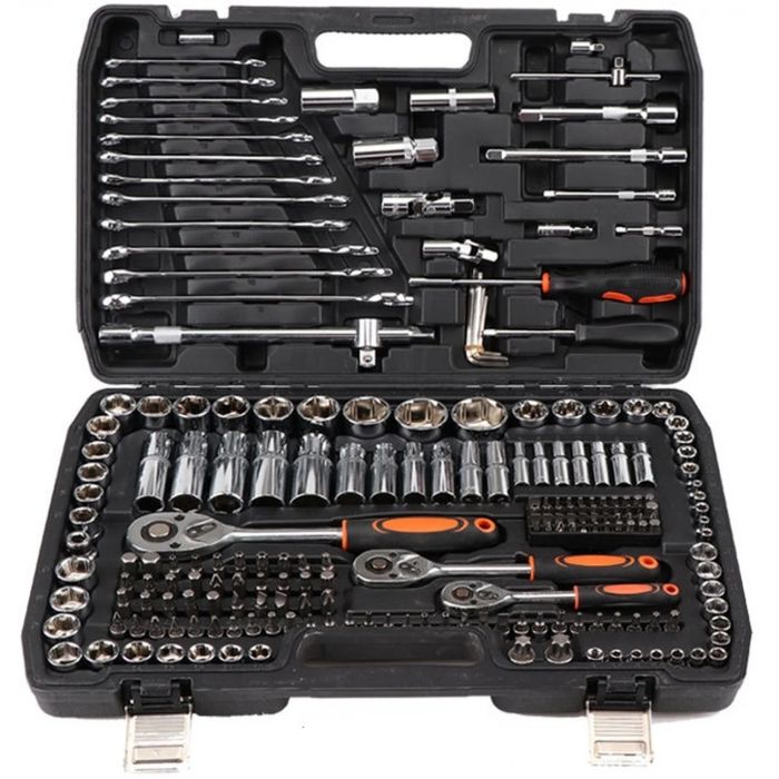 Trusă profesională de scule cu 216 piese pentru mecanici auto, service