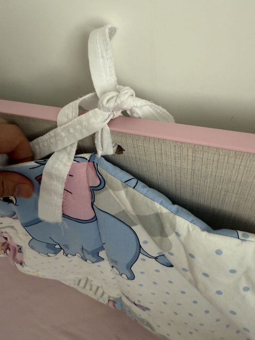 Бебешко дървено креватче Lorelli Matrix Розово