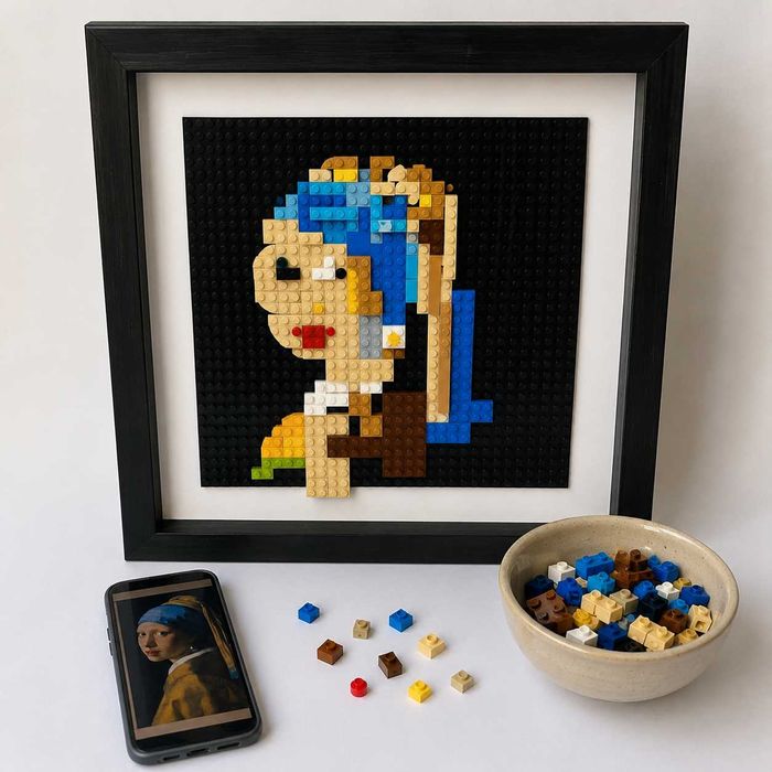 Ramă lemn figurine LEGO minifigures – cadou pt colecționari