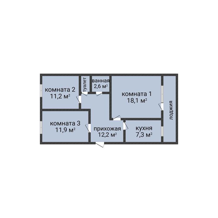 3-комн.кв.ул.пл. в центре
