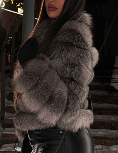 Haina de blana naturala, vulpe argintie