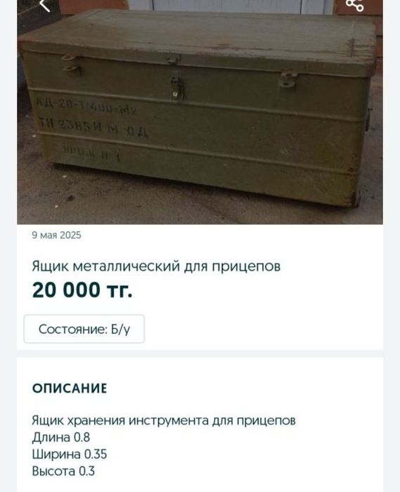 Ящик металлический