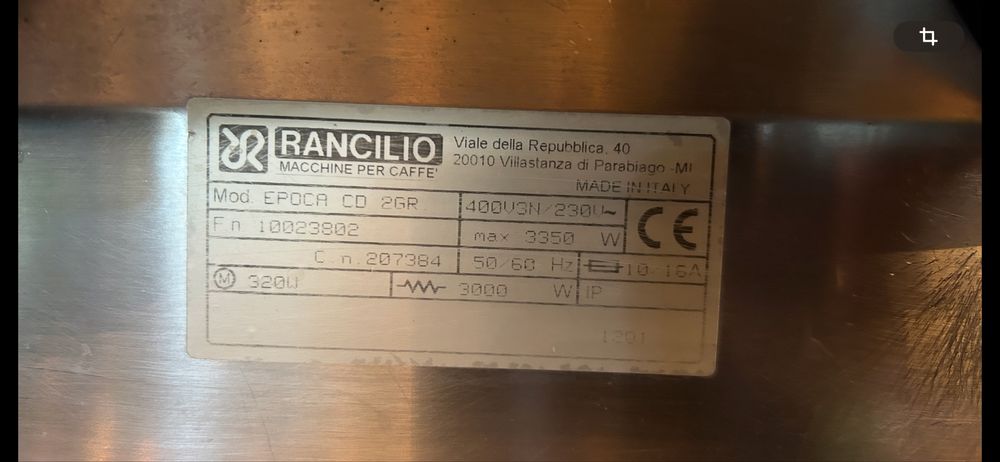 Vand aparat cafea cu tot cu râșniță Rancilio