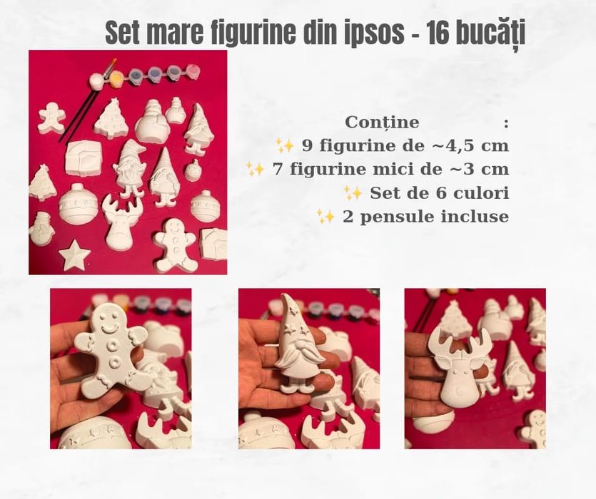 Set mare figurine pentru pictat