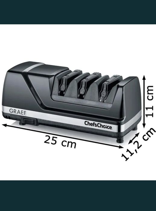 Диамантено електрическо точило за ножове, Graef CX125, черно