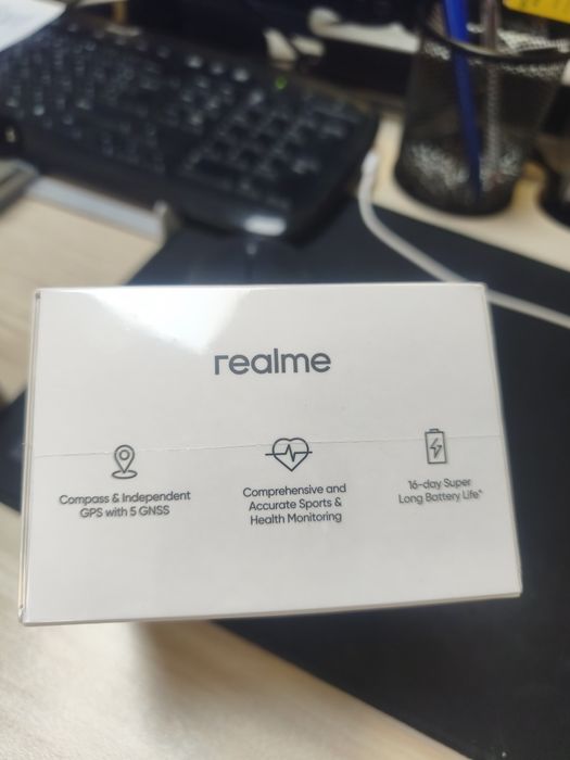 Смарт часовник Realme Watch 5, GPS, SPO2, пулсомер, микрофон, AMOLED