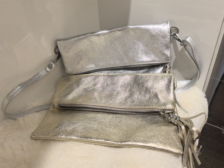 Чанта за повод златна и сребърна