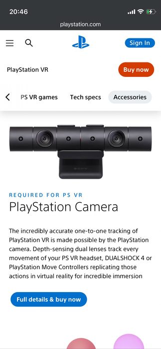 Sony PlayStation VR комплект за PS4 + Оригинална кутия + 3 игри!