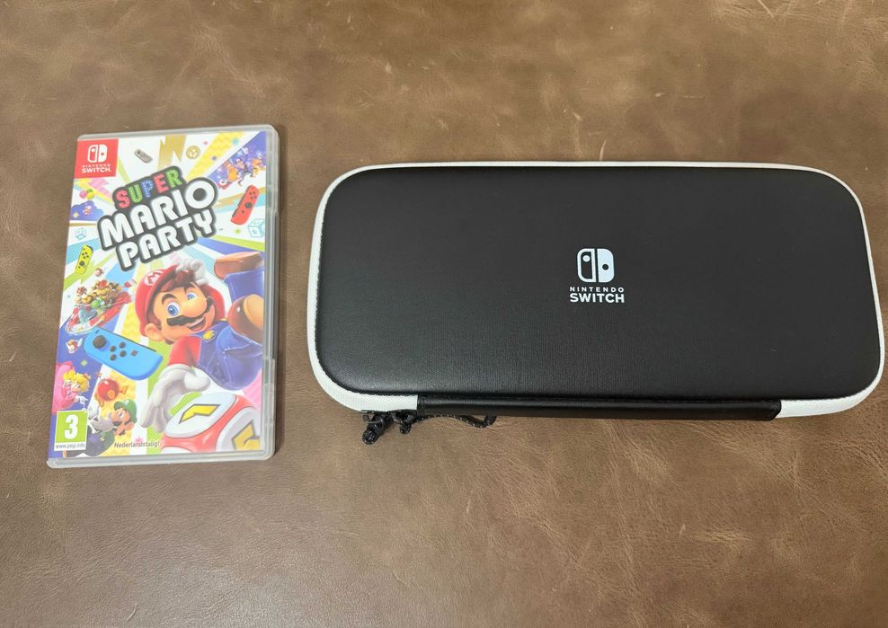 Nintendo Switch OLED White + 512GB + 12 игри + Допълнителни Joy-Con