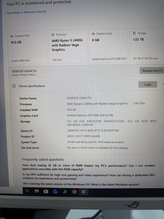 Pc Gaming ryzen 5