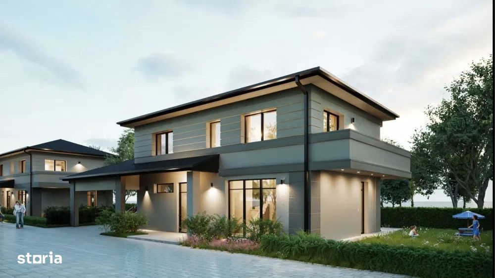 Casa individuala pasiva nZEB de vanzare in Floresti, ansamblu exclusiv