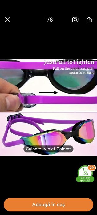 Ochelari inot antiaburire peotectie uv in cutie plastic
