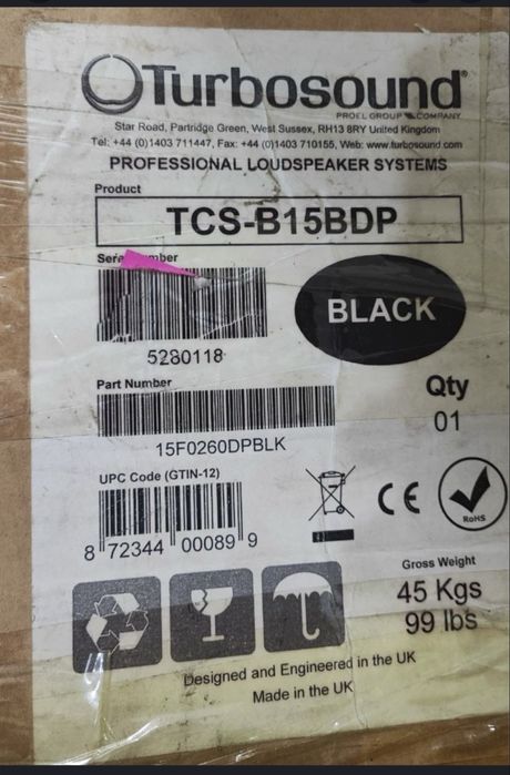 TurboSound tcs-B15BDP акустическая система Италия