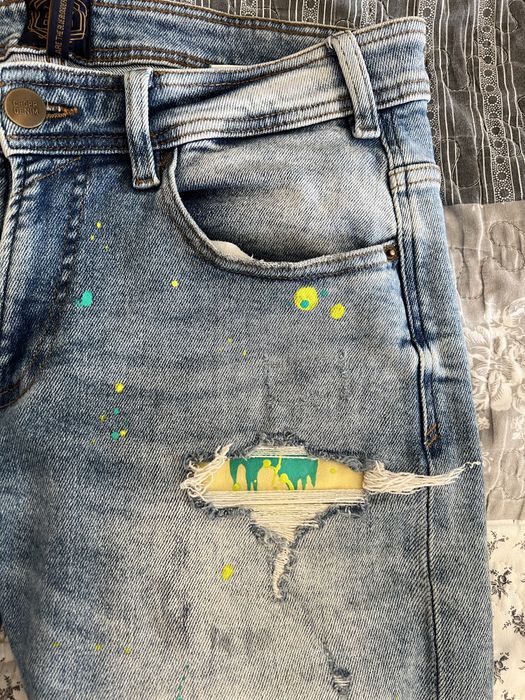 Blugi albaștri custom