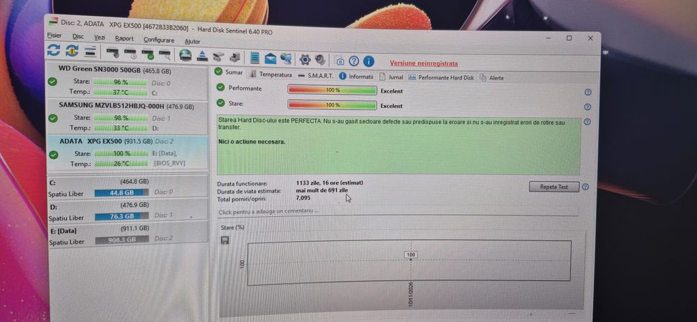 Hard disk 1TB Hgst 100% verificat cu sentinel , 2,5inch, compatibil cu pc, laptop sau ps sau sistem supraveghere