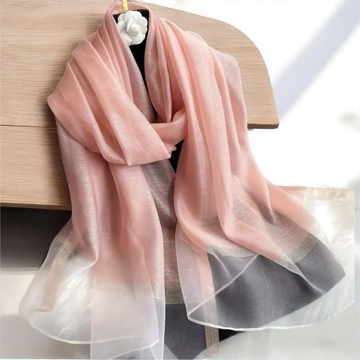 ТОП ПРОДУКТ! Голям луксозен шифонен шал с красив дизайн-различни цвете