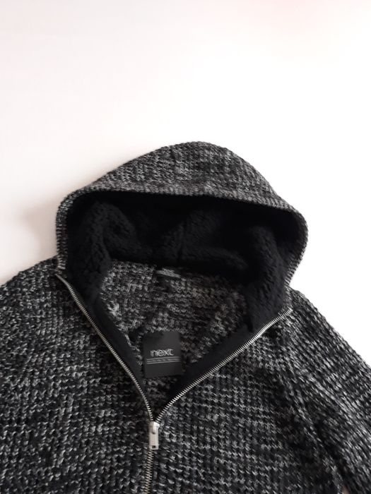 Cardigan cu glugă imblănită Next