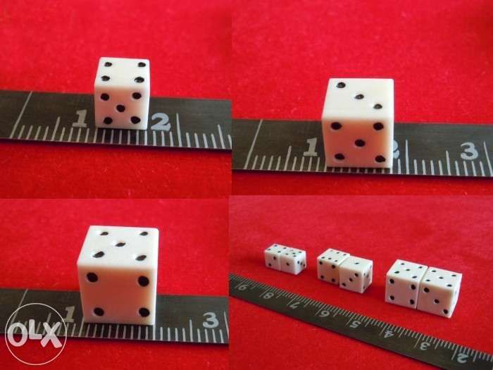 Zaruri din os  (BONE DICE ) - 6mm-10mm
