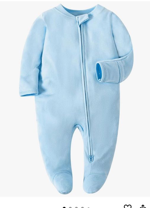 3 бебешки ромпъра с двупосочен цип