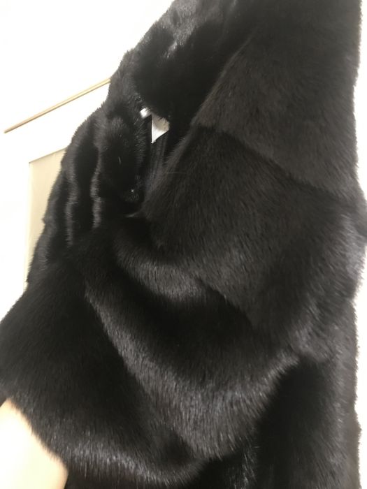 Норковая шуба черный брилиант.