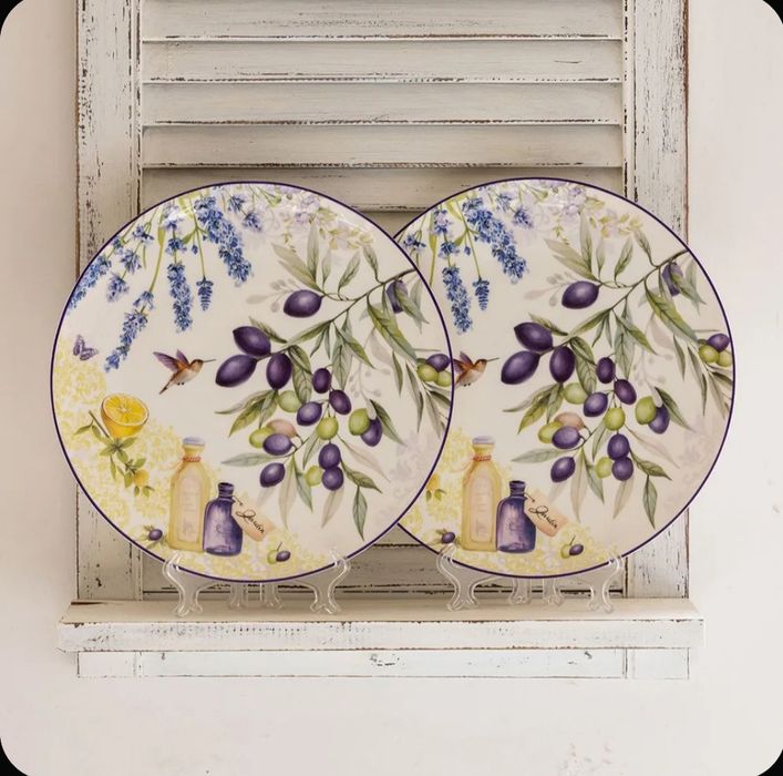 Набор обеденных тарелок из фарфора Lefard "Лаванда" 25,5 см 2 шт.