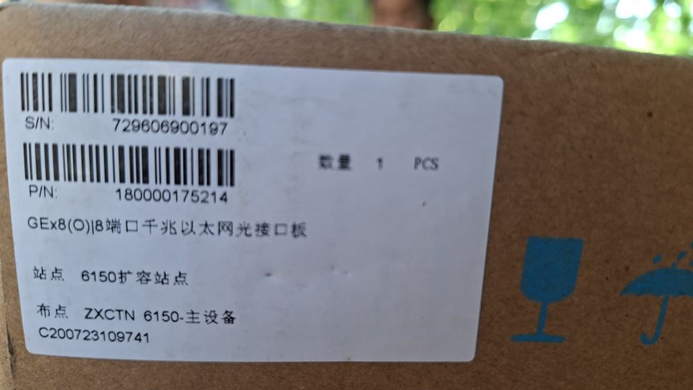 ZTE ZXCTN 6150 GEX8(O) 8-Port Gigabit Ethernet Optical Interface Board