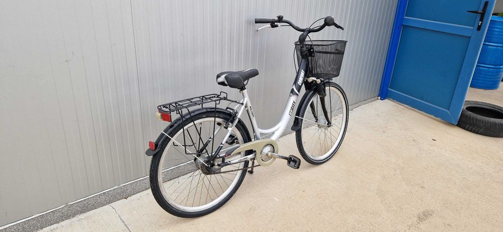 Дамски алуминиев велосипед COMFORT колело с кошница 28'