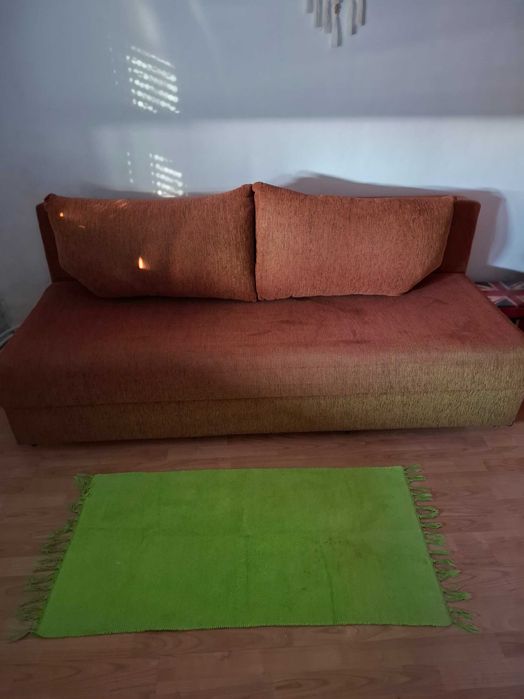 Canapea cu lada depozitare, tooper si protectie saltea