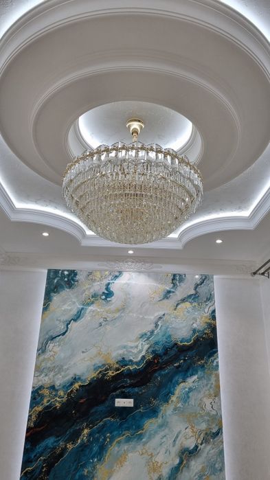 устанофка люстра