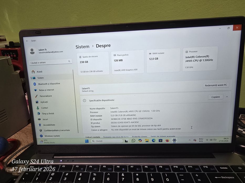 Laptop Jumper 12GB Ram SSD 256GB