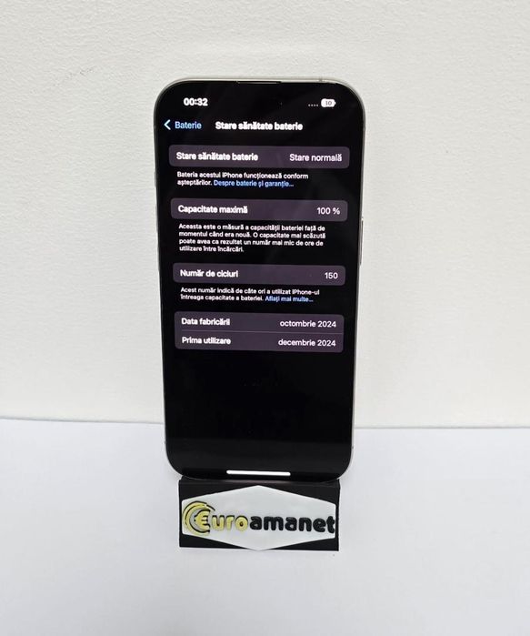 Telefon mobil Apple iPhone 16 Pro  128GB  baterie 100% -P-