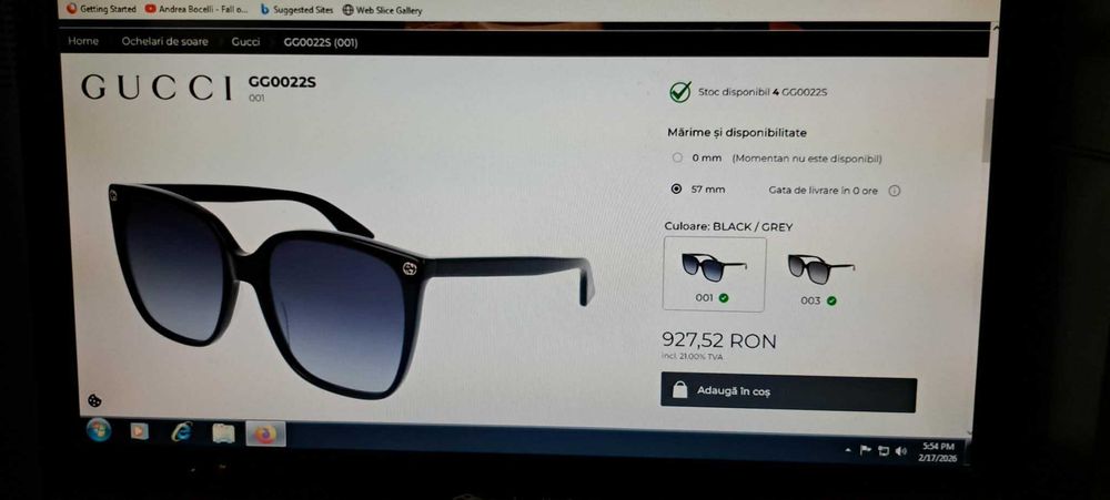 Ochelarii pt Dama Gucci Italia produs nou cu eticheta