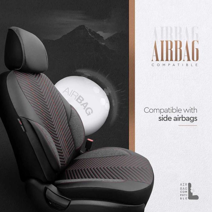 Комплект Луксозна Тапицерия OTOM Advanced – Еко кожа, Черно/Червено.