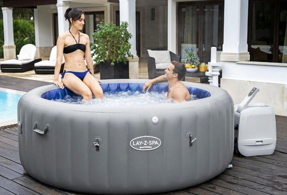 Джакузи 7местно SANTORINI HYDROJET 2.16м/2.16м Bestway гаранция 2г нови