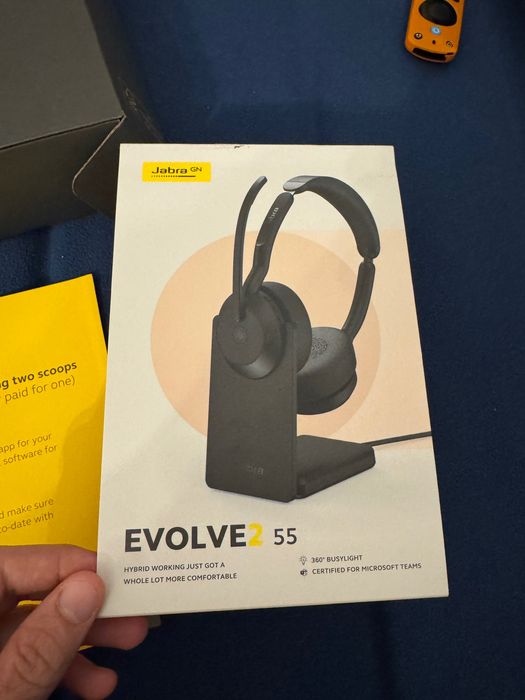 Casti PC wireless cu microfon Jabra Evolve2 55, USB-C, Negru