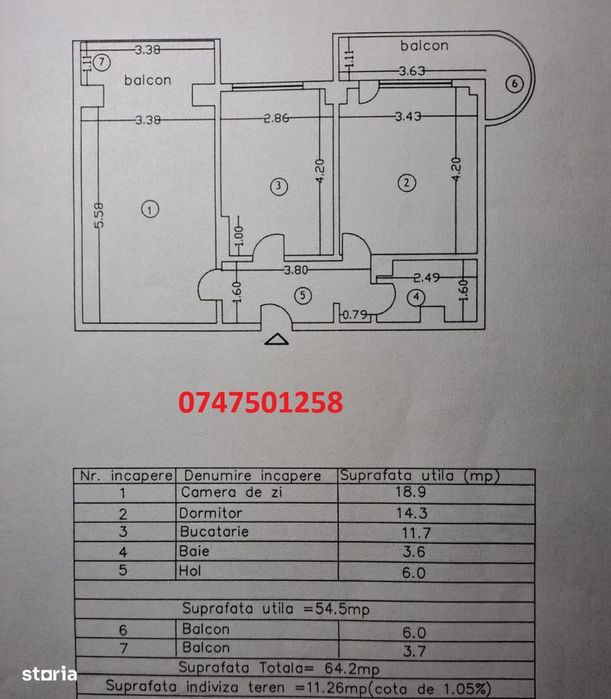 Apartament 2 camere - Șoseaua Buzăului, Brăila - Pret Negociabil