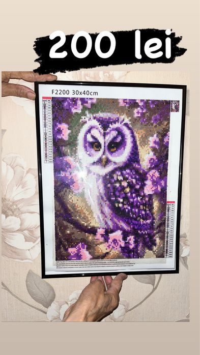 Goblen cu diamante lucrate manual