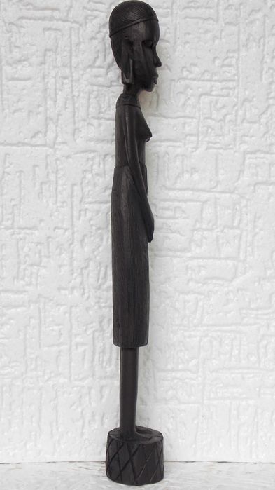 Statueta sculptura veche abanos,arta africa antichitati vintage antic