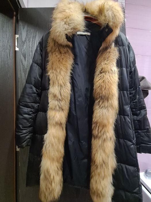 Дамско яке шуба с естествен косъм