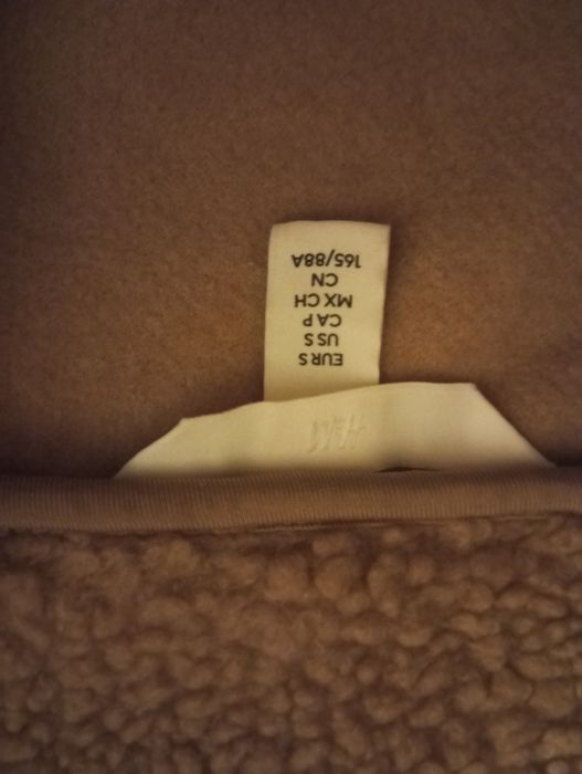 Чисто ново кафяво пухено яке, H&M, размер S