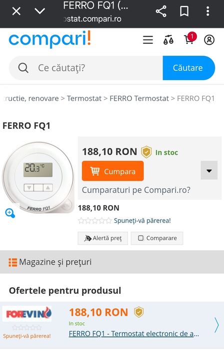 Vând Termostat Ferro FQ1