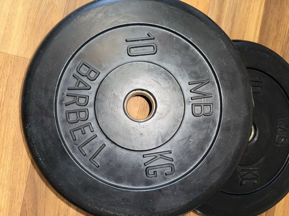 Штанга, блины, скамейка