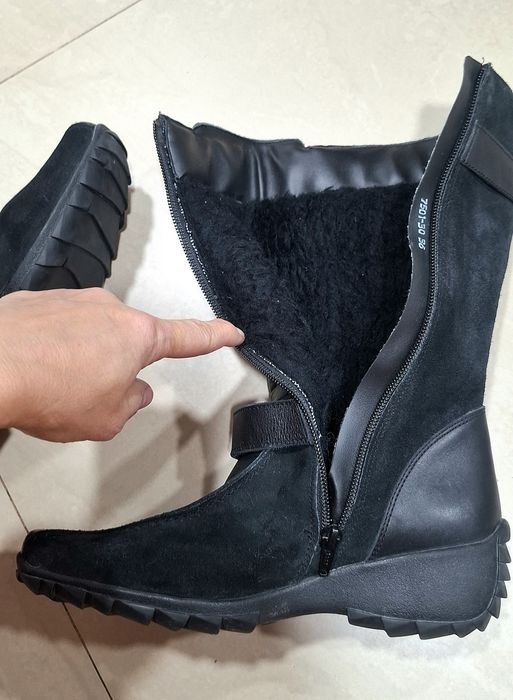 Cizme piele cu blana naturala -NOI